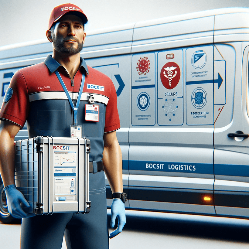 What services do couriers offer for efficient clinical trial specimen transport?